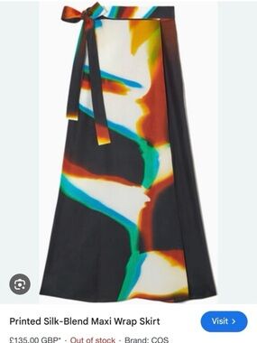 COS x LEA COLOMBO printed silk-blend maxi skirt